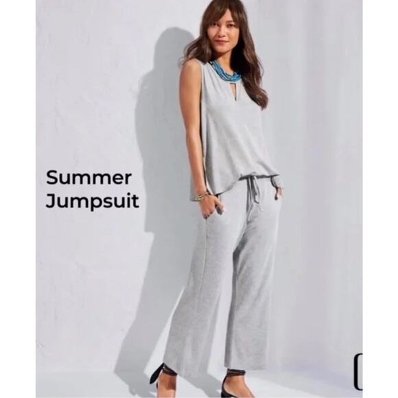 CAbi Pants - Cabi Summer Jumpsuit #6151 Gray Size Large CV